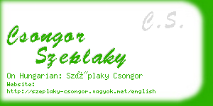 csongor szeplaky business card